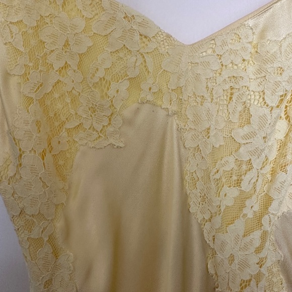 Yellow Silk Slip Dress Bardot - Picture 4 of 11
